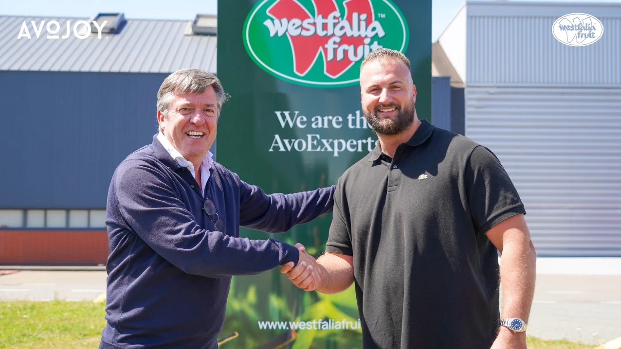 Wim Destoop, Chief Customer Officer at Westfalia Fruit (left) and Carel van Krimpen, founder and CEO of Greenpoint Trading (right).